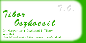 tibor oszkocsil business card